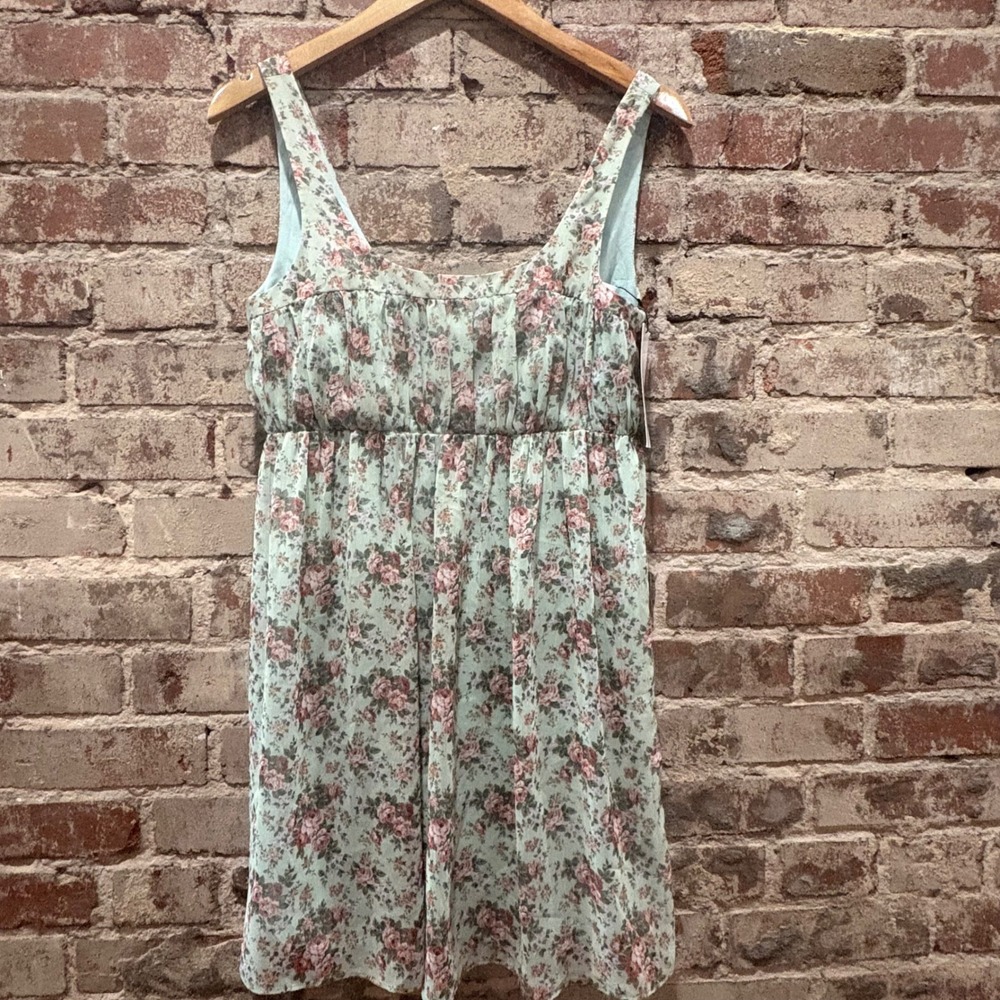 NWT ZARA Floral Print Mini Babydoll Dress Size XS - Picture 2 of 6